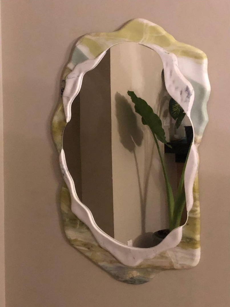 Geology Mirror in Mongolian Marble