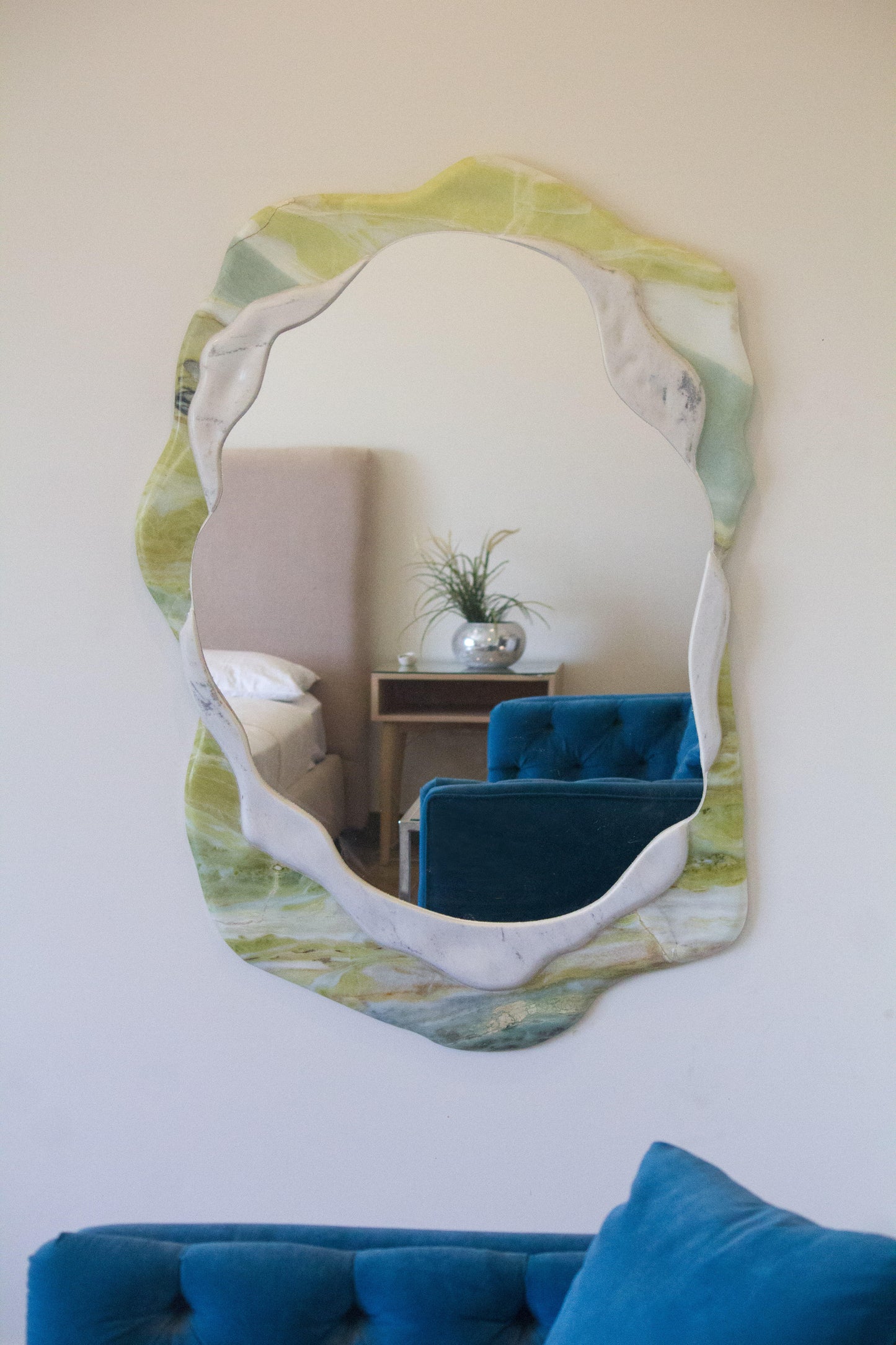Geology Mirror in Mongolian Marble