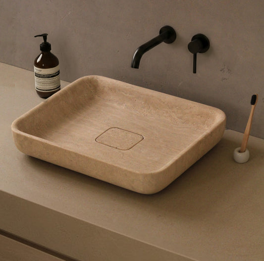 Forma Sink in Travertine Beige